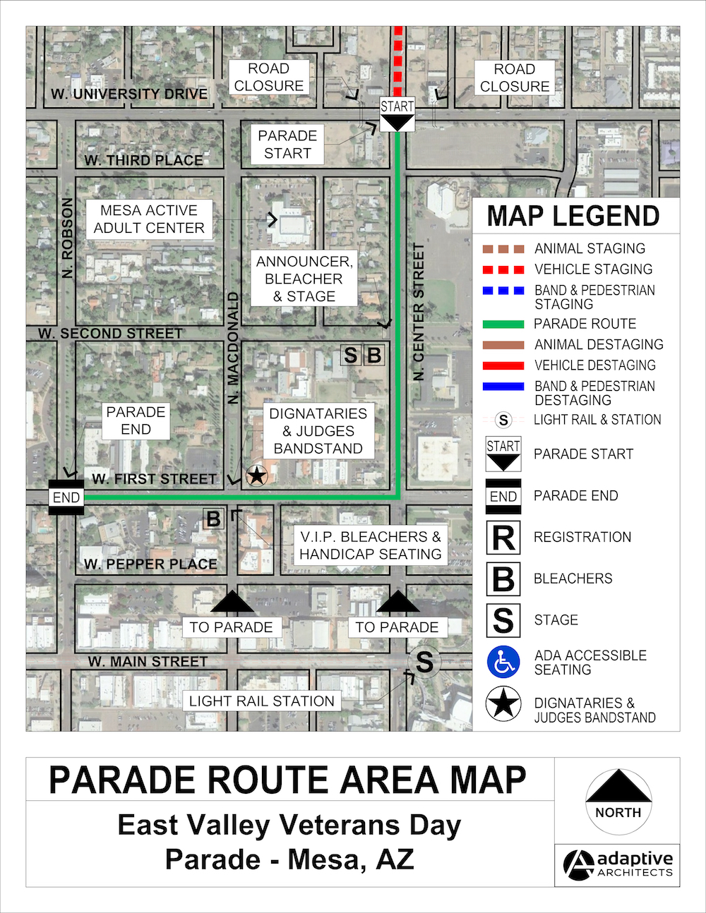 2018 Parade Route Area Map East Valley Veterans Day Parade East