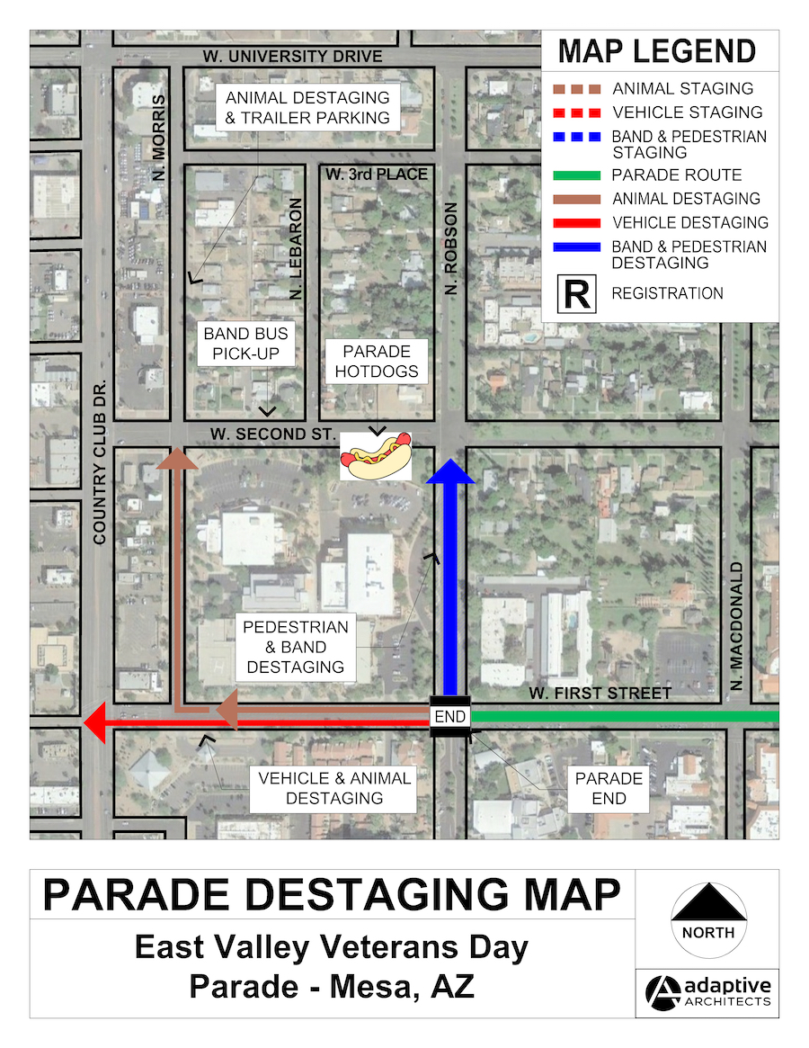 Parade Route Map - East Valley Veterans Parade